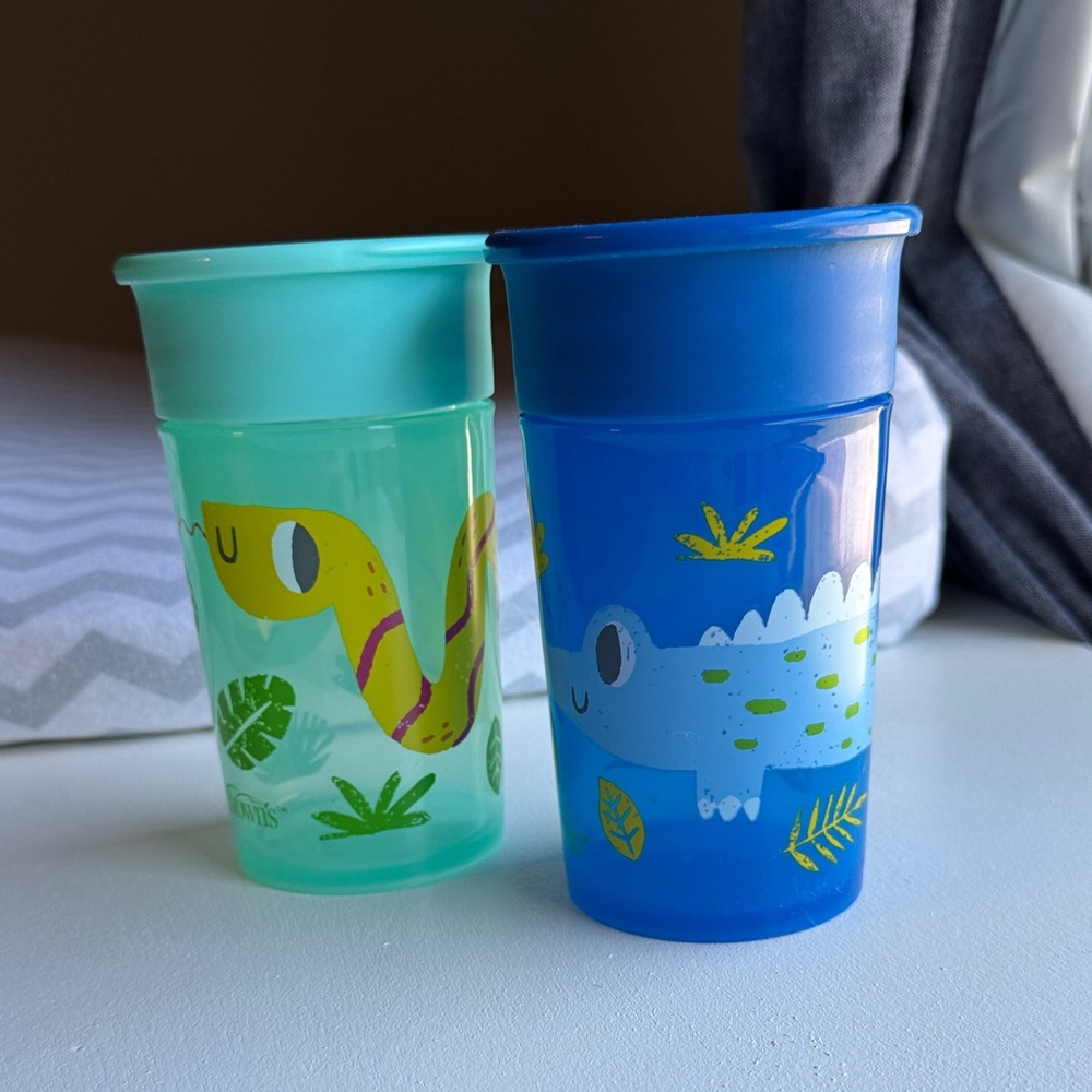 Set of 2 Dr. Brown’s 360 cups with Fun Animal Designs